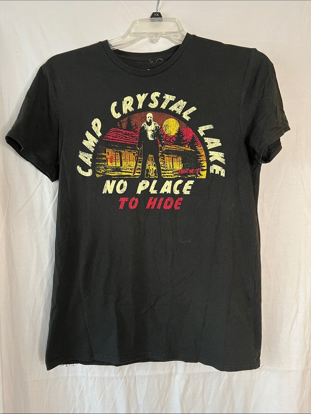 Camp Crystal Lake "No Place To Hide" Graphic Tee - Black